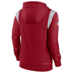 Arizona Cardinals Women's Sideline Stack Performance Pullover Hoodie - Cardinal Hoodies