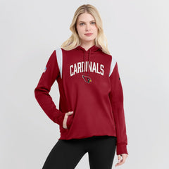 Arizona Cardinals Women's Sideline Stack Performance Pullover Hoodie - Cardinal Hoodies