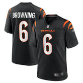 Jake Browning Cincinnati Bengals Game Jersey - Black Jerseys