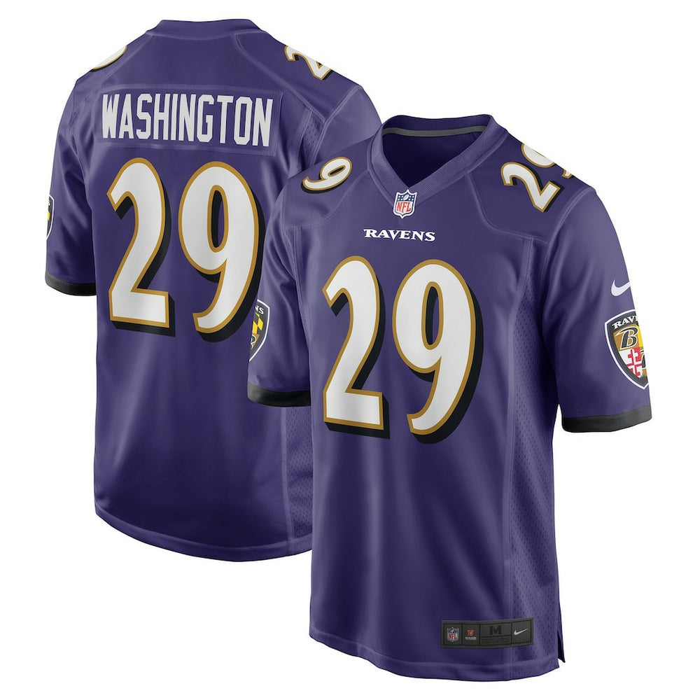Ar'Darius Washington Baltimore Ravens Player Game Jersey - Purple Jerseys