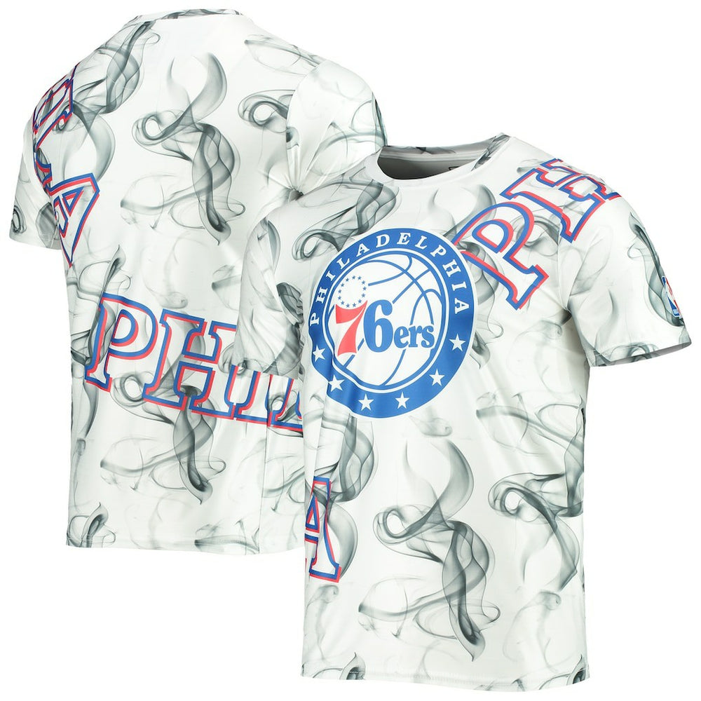 Philadelphia 76ers FISLL Asymmetric Bold Smoke T-Shirt White/Black outlet