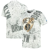 Brooklyn Nets FISLL Gold Foil Splatter Print T-Shirt White outlet