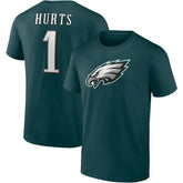 Jalen Hurts Philadelphia Eagles Player Icon T-Shirt - Midnight Green T-shirts