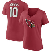 DeAndre Hopkins Arizona Cardinals Women's Player Icon Name & Number V-Neck T-Shirt - Cardinal T-shirts