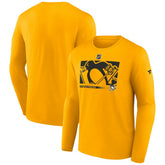 Pittsburgh Penguins Fanatics Authentic Pro Core Collection Secondary Long Sleeve T-Shirt - Gold | US 4498527