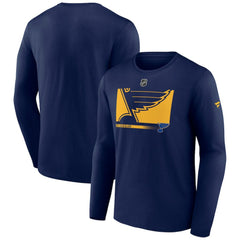 St. Louis Blues Fanatics Authentic Pro Core Collection Secondary Long Sleeve T-Shirt - Navy | US 4498555