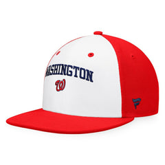 Washington Nationals Fanatics Iconic Color Blocked Fitted Hat - White/Red Hats