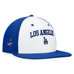 Los Angeles Dodgers Fanatics Iconic Color Blocked Fitted Hat - White/Royal Hats