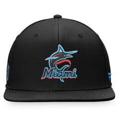 Miami Marlins Fanatics Iconic Team Patch Fitted Hat - Black Hats
