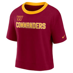 Washington Commanders Women's High Hip Fashion Cropped Top - Burgundy Tops