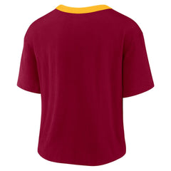 Washington Commanders Women's High Hip Fashion Cropped Top - Burgundy Tops