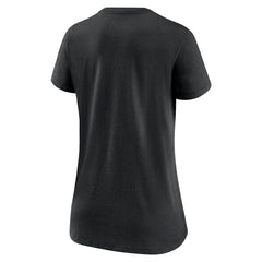 Cincinnati Bengals Women's Lock Up Tri-Blend V-Neck T-Shirt - Heathered Black T-shirts