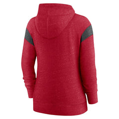 San Francisco 49ers Women's Monaco Lightweight Full-Zip Hoodie - Scarlet/Heather Black Hoodies