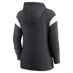 New Orleans Saints Women's Plus Size Monaco Full-Zip Lightweight Hoodie - Heather Black/White Hoodies