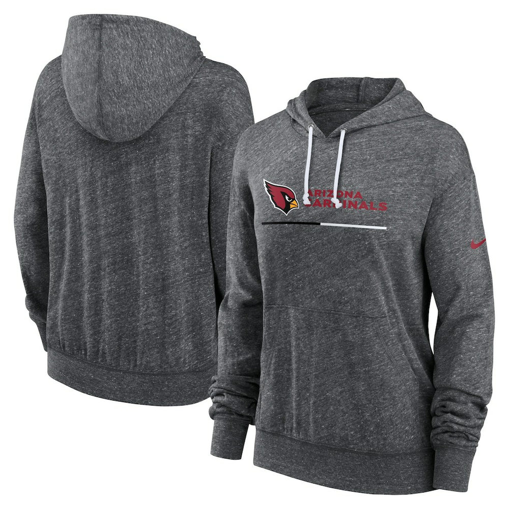 Arizona Cardinals Women's Team Spirit Gym Vintage Lightweight Hoodie Top - Heather Charcoal Hoodies