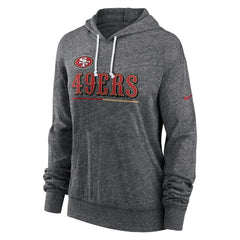 San Francisco 49ers Women's Team Spirit Gym Vintage Lightweight Hoodie Top - Heather Charcoal Hoodies