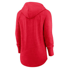 Kansas City Chiefs Women's Minimal Statement Lightweight Raglan Funnel Neck Pullover Hoodie - Red Hoodies