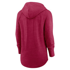 Washington Commanders Women's Minimal Statement Lightweight Raglan Funnel Neck Pullover Hoodie - Burgundy Hoodies