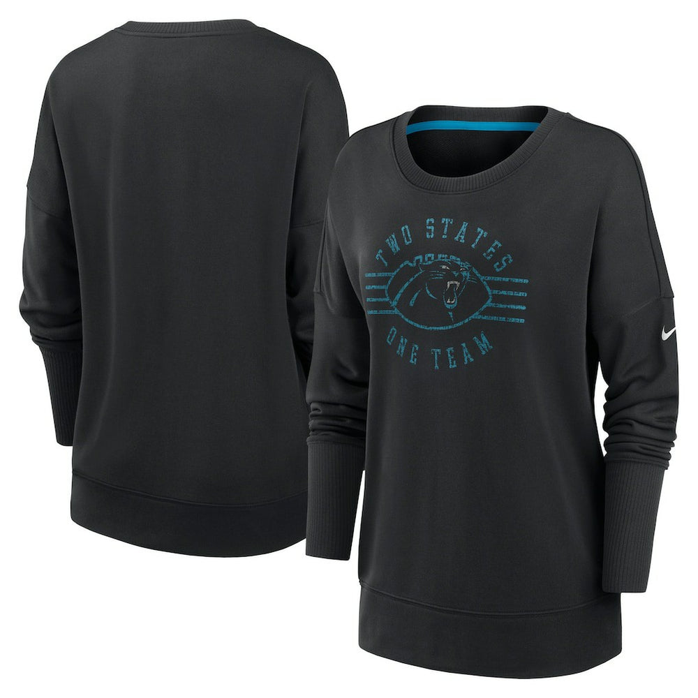 Carolina Panthers Women's Rewind Playback Icon Performance Pullover Sweatshirt - Black Pullover