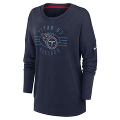 Tennessee Titans Women's Rewind Playback Icon Performance Pullover Sweatshirt - Navy Pullover
