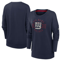New York Giants Women's Rewind Playback Icon Performance Pullover Sweatshirt - Navy Pullover