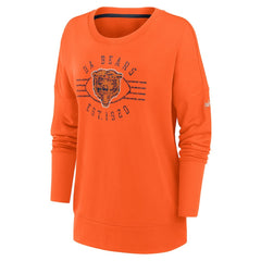 Chicago Bears Women's Rewind Playback Icon Performance Pullover Sweatshirt - Orange Pullover