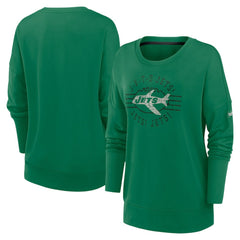 New York Jets Women's Rewind Playback Icon Performance Pullover Sweatshirt - Green Pullover