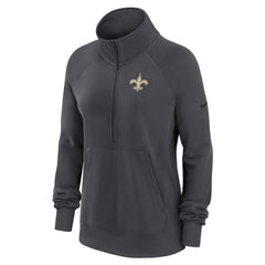 New Orleans Saints Women's Premium Raglan Performance Half-Zip Sweatshirt - Charcoal Sweatshirts