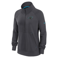 Carolina Panthers Women's Premium Raglan Performance Half-Zip Sweatshirt - Charcoal Sweatshirts