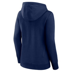 Tennessee Titans Women's Iconic Cotton Fleece Checklist Pullover Hoodie - Navy Hoodies