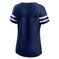 Dallas Cowboys Women's Original State Lace-Up T-Shirt - Navy T-shirts