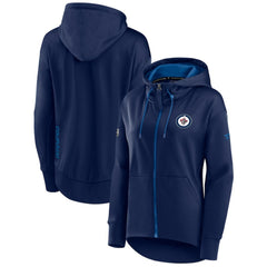 Winnipeg Jets Fanatics Women's Authentic Pro Rink Full-Zip Hoodie - Navy | US 4502277
