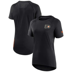 Philadelphia Flyers Fanatics Women's Authentic Pro Rink Raglan Tech T-Shirt - Black | US 4502300