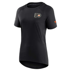 Philadelphia Flyers Fanatics Women's Authentic Pro Rink Raglan Tech T-Shirt - Black | US 4502300
