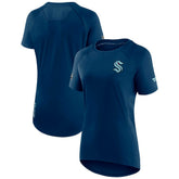 Seattle Kraken Fanatics Women's Authentic Pro Rink Raglan Tech T-Shirt - Deep Sea Blue | US 4502313