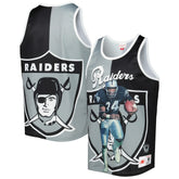 Bo Jackson Las Vegas Raiders Retired Player Graphic Tank Top - Black/Silver Tops
