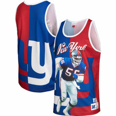 Lawrence Taylor New York Giants Retired Player Graphic Tank Top - Royal/Red Tops