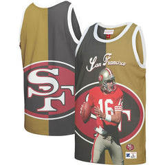 Joe Montana San Francisco 49ers Retired Player Graphic Tank Top - Black/Gold Tops