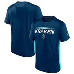 Seattle Kraken Fanatics Authentic Pro Rink Tech T-Shirt - Deep Sea Blue/Light Blue | US 4503837