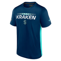 Seattle Kraken Fanatics Authentic Pro Rink Tech T-Shirt - Deep Sea Blue/Light Blue | US 4503837