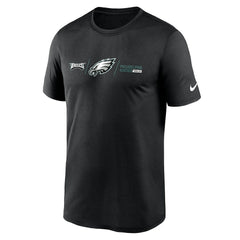 Philadelphia Eagles Horizontal Lockup Legend T-Shirt - Black T-shirts
