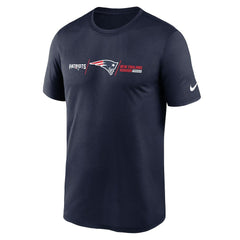 New England Patriots Horizontal Lockup Legend T-Shirt - Navy T-shirts