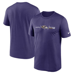 Baltimore Ravens Horizontal Lockup Legend T-Shirt - Purple T-shirts