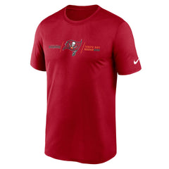 Tampa Bay Buccaneers Horizontal Lockup Legend Performance T-Shirt - Red T-shirts