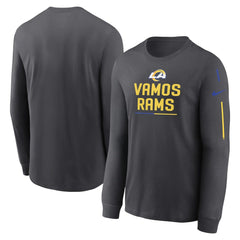 Los Angeles Rams Team Slogan Long Sleeve T-Shirt - Anthracite T-shirts