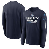 Tennessee Titans Team Slogan Long Sleeve T-Shirt - Navy T-shirts