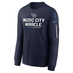 Tennessee Titans Team Slogan Long Sleeve T-Shirt - Navy T-shirts