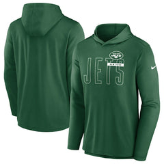 New York Jets Lightweight Performance Hooded Long Sleeve T-Shirt - Green T-shirts