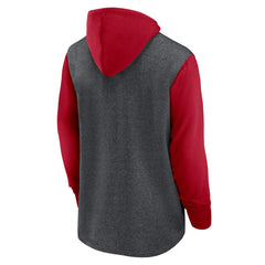 Tampa Bay Buccaneers Surrey Legacy Pullover Hoodie - Heathered Charcoal/Red Hoodies