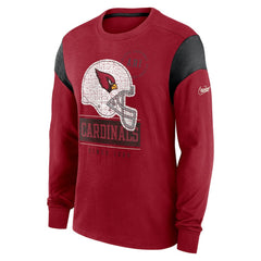 Arizona Cardinals Rewind Playback Helmet Long Sleeve T-Shirt - Cardinal T-shirts